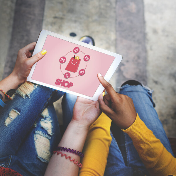 students browsing in tablet