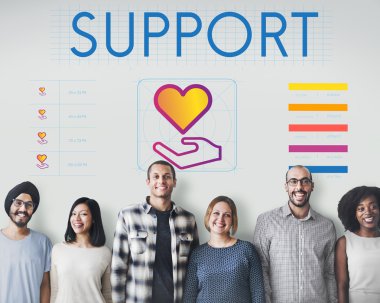 çeşitlilik insanlar duvara yakın duruyor