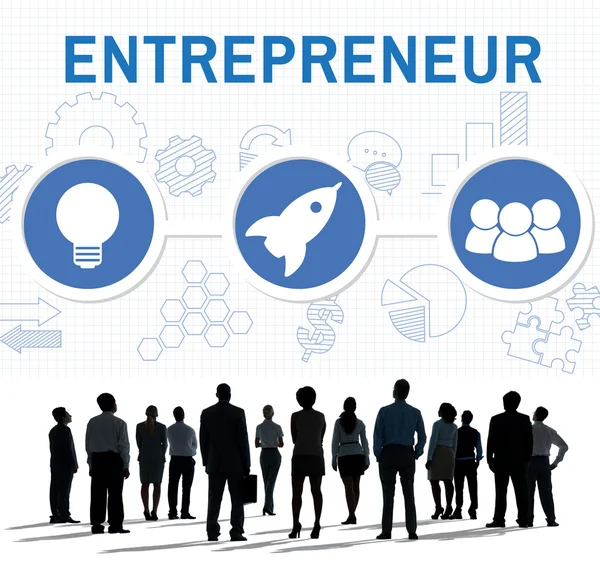 Grande grupo de empresários de sucesso — Fotografia de Stock