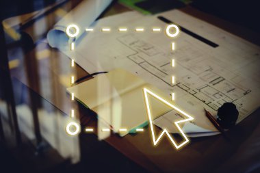 çalışma alanı tablo üzerindeki Blueprint belgeler