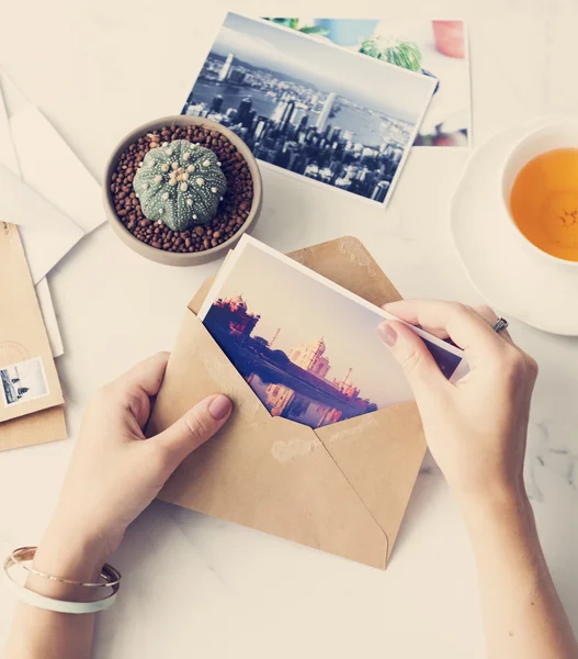 Tarjeta de mujer — Foto de Stock