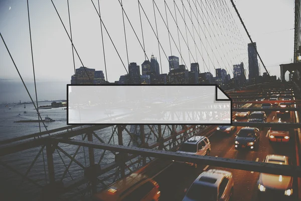 Brooklyn köprüsünden görüntülemek — Stok fotoğraf