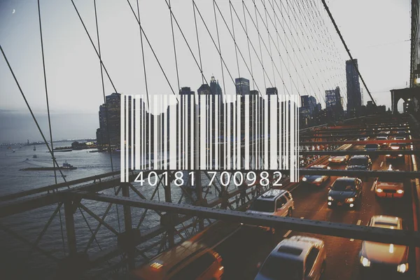 Uitzicht vanaf de Brooklyn bridge — Stockfoto