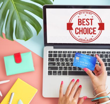 Online alış-veriş yaz konsepti