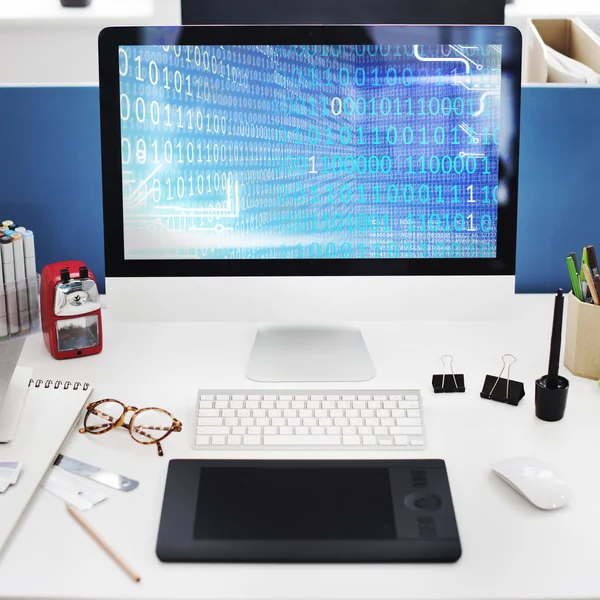 Computer monitor with Concept — Stock Photo, Image