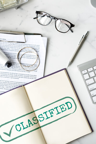 Documents and diary on table