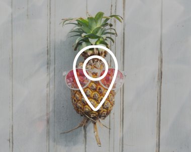 ananas ve yaz konsepti 