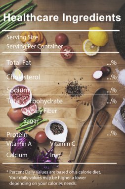 Masada sağlıklı yemek var.