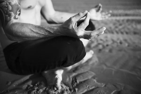 Man doing Yoga Meditation — Stock Photo, Image