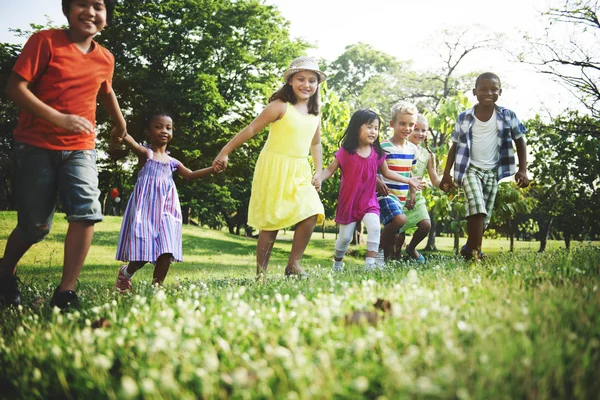 Children playing outdoors — Stock Photo, Image