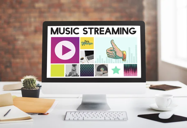 Concept de streaming audio — Photo