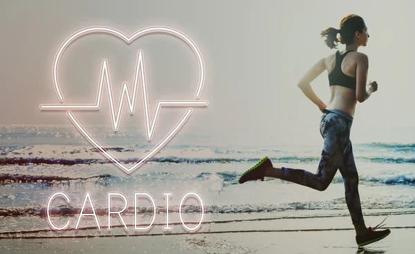 Mujer deportiva corriendo — Foto de Stock