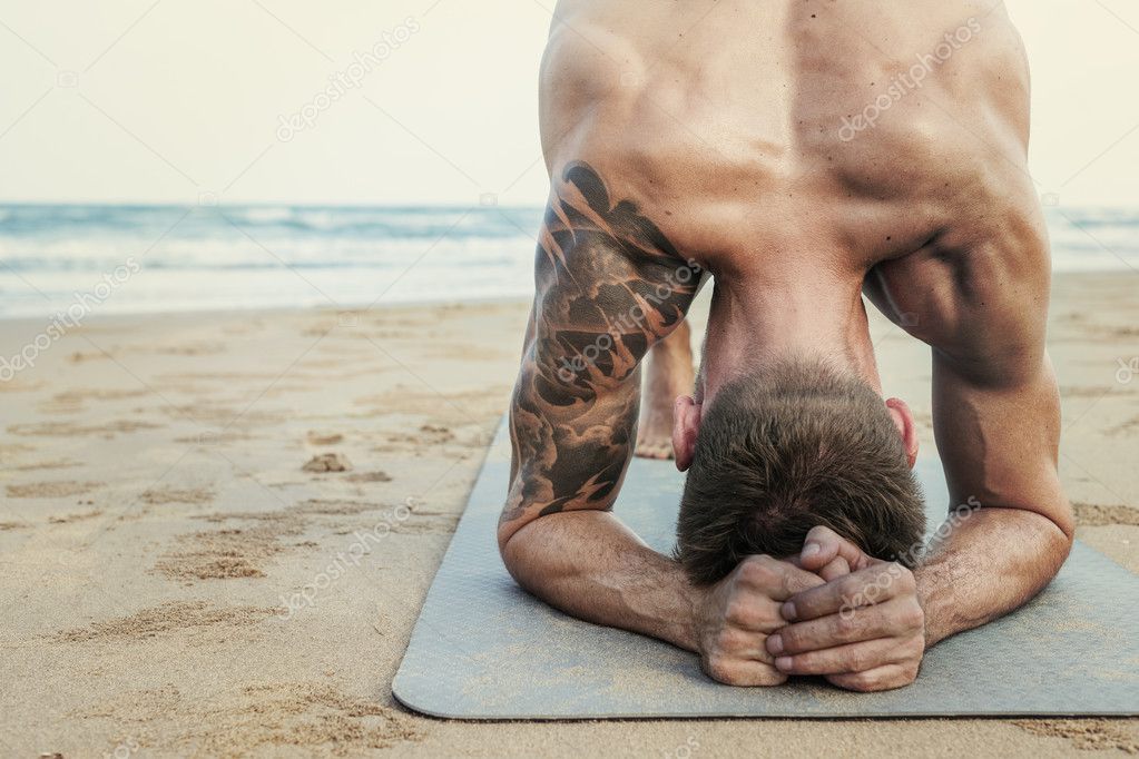 man doing Yoga exercise