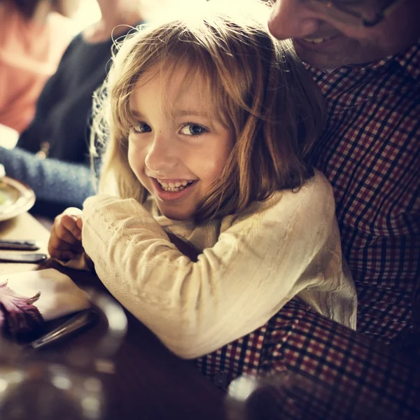 Father Hugging Daughter — Stock Photo, Image