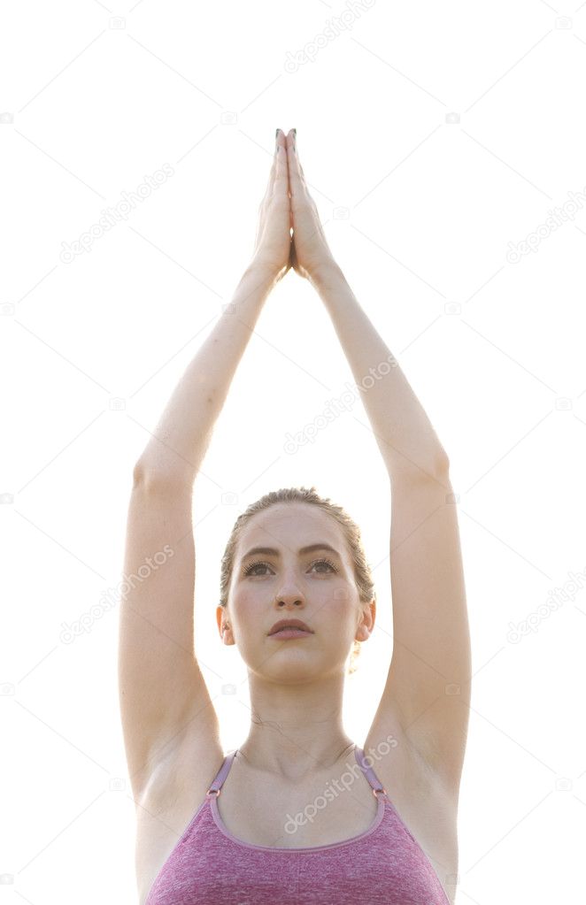 woman doing yoga exercise