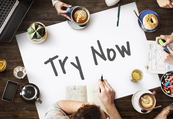 table with poster concept