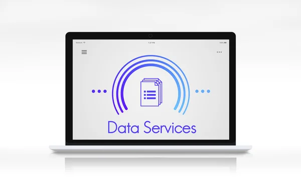 Ontwerpsjabloon met Data Services — Stockfoto
