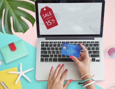 Online alış-veriş yaz konsepti