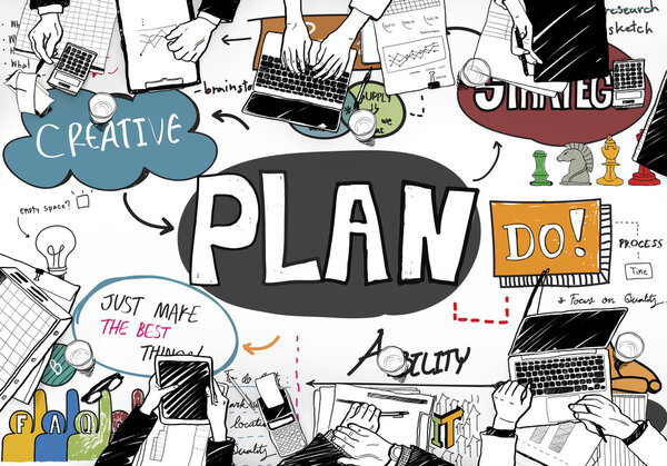 Бизнес-люди, работающие вместе