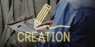 Studio çalışma sanatçı