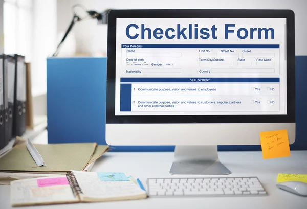 Computer in working place — Stock Photo, Image