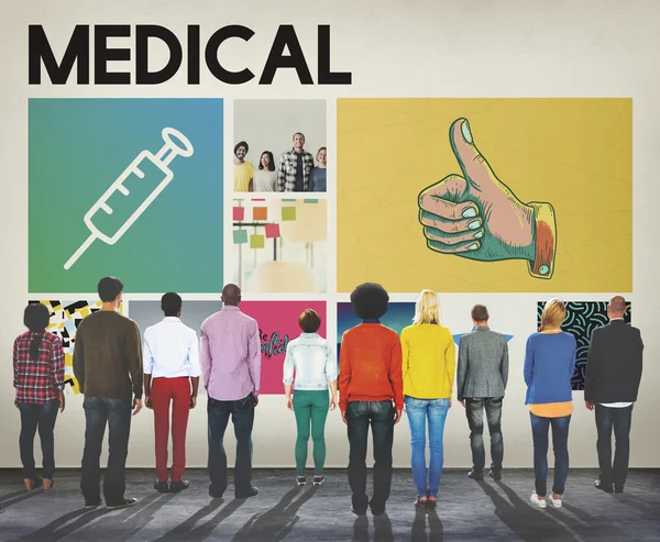 Diversidad Personas que apoyan el concepto médico — Foto de Stock