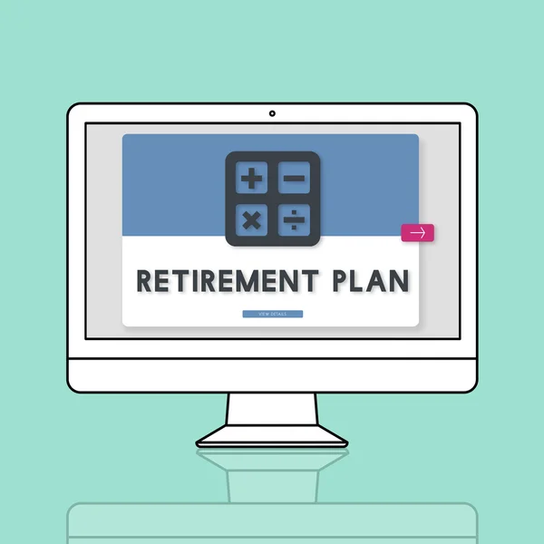 Šablona návrhu s penzijním plánem — Stock fotografie