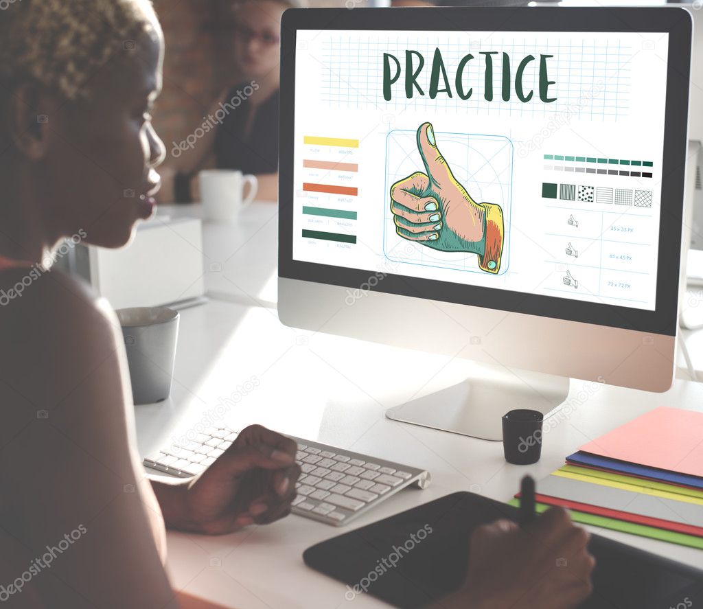 businesswoman working on computer 