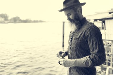 vintage fotoğraf makinesi ile komuta sizde