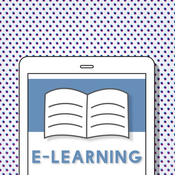 Az E-Learning tervezősablon — Stock Fotó