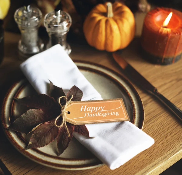 Plate with table napkin — Stock Photo, Image