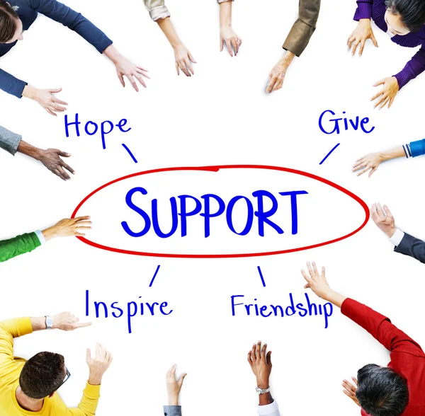 Koncepcja Biznesowa ludzi i wsparcie — Zdjęcie stockowe