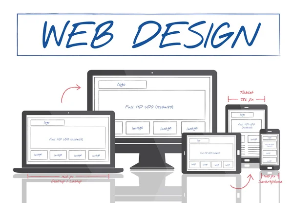 Modelo de design com Web Design — Fotografia de Stock