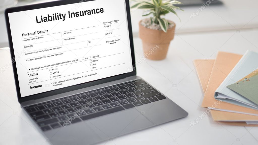 Liability Insurance on monitor Concept