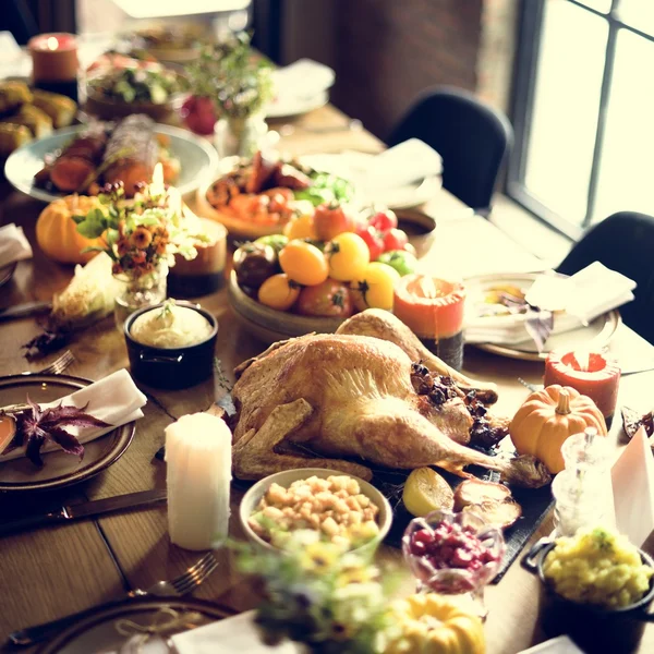 Roasted Turkey on table