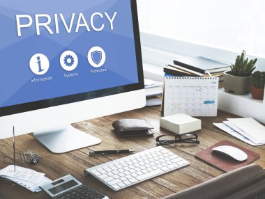 bilgisayar monitöründe çalışma alanı tablosu  