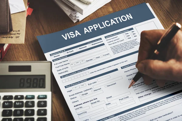 Person Filling Application Form — Stock Photo, Image