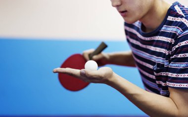 Masa Tenisi Spor oynarken Sportman