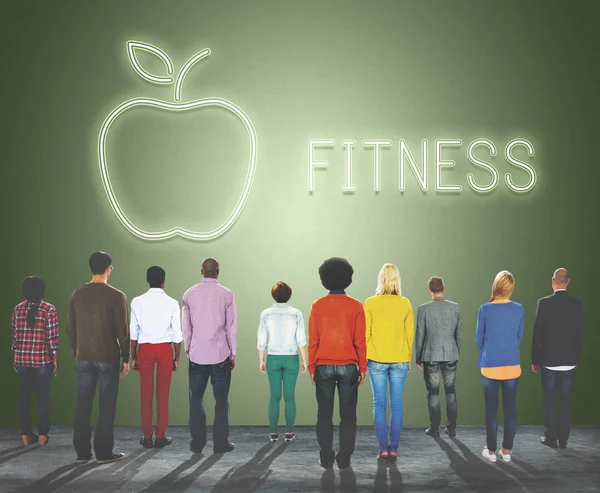 Diversità persone e concetto di fitness — Foto Stock