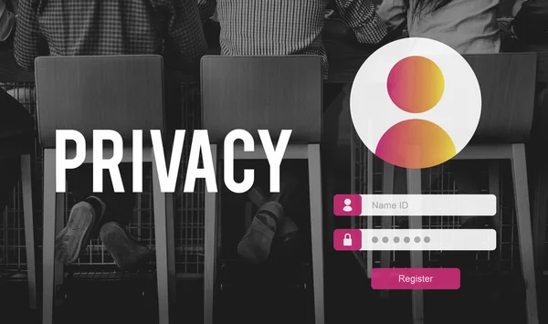 Diversiteit mensen en Privacy concept — Stockfoto