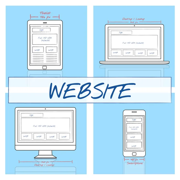 ウェブサイトのデザイン テンプレート — ストック写真
