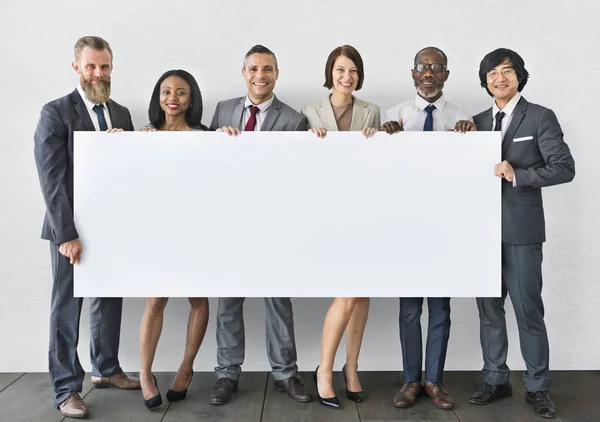 Persone Holding Information Board — Foto Stock