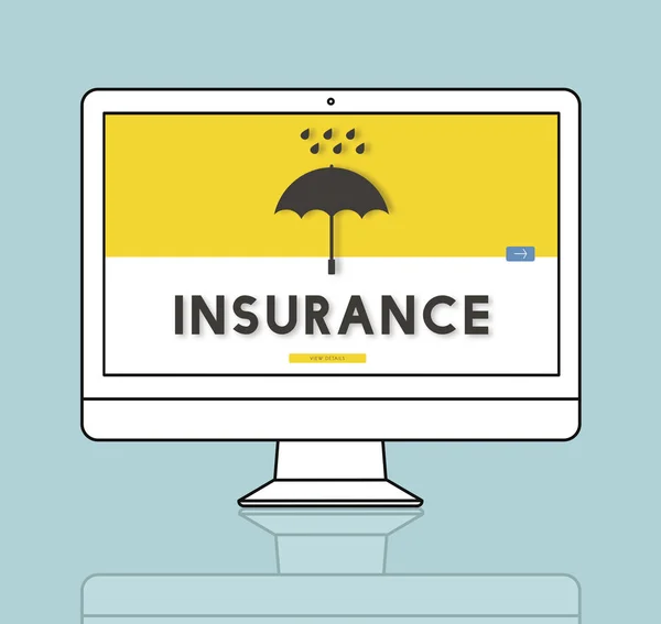 Design Template with Insurance — Stock Photo, Image
