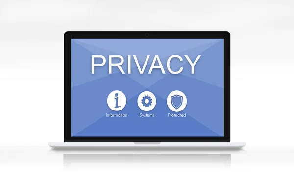 Ontwerpsjabloon met Privacy — Stockfoto