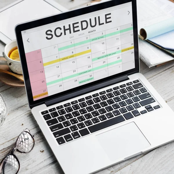 Laptop at working desk — Stock Photo, Image