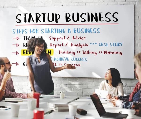 Geschäftstreffen mit Start-up — Stockfoto