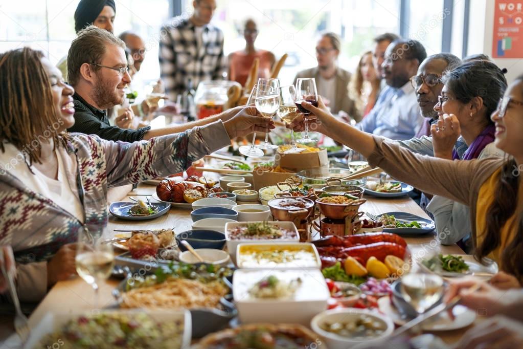 People having Food together