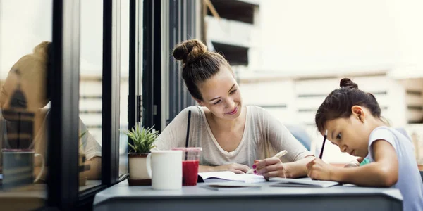 Teacher and Student doing Homework — Stock Photo, Image