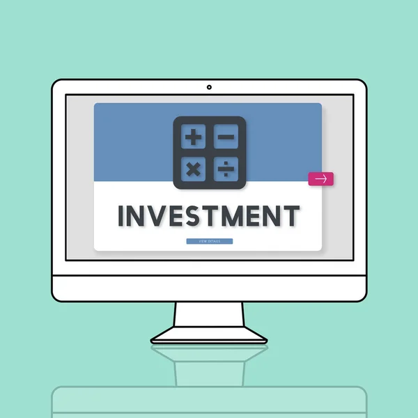 Design-Vorlage mit Investition — Stockfoto
