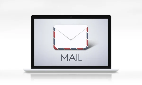 Ontwerpsjabloon met Mail — Stockfoto